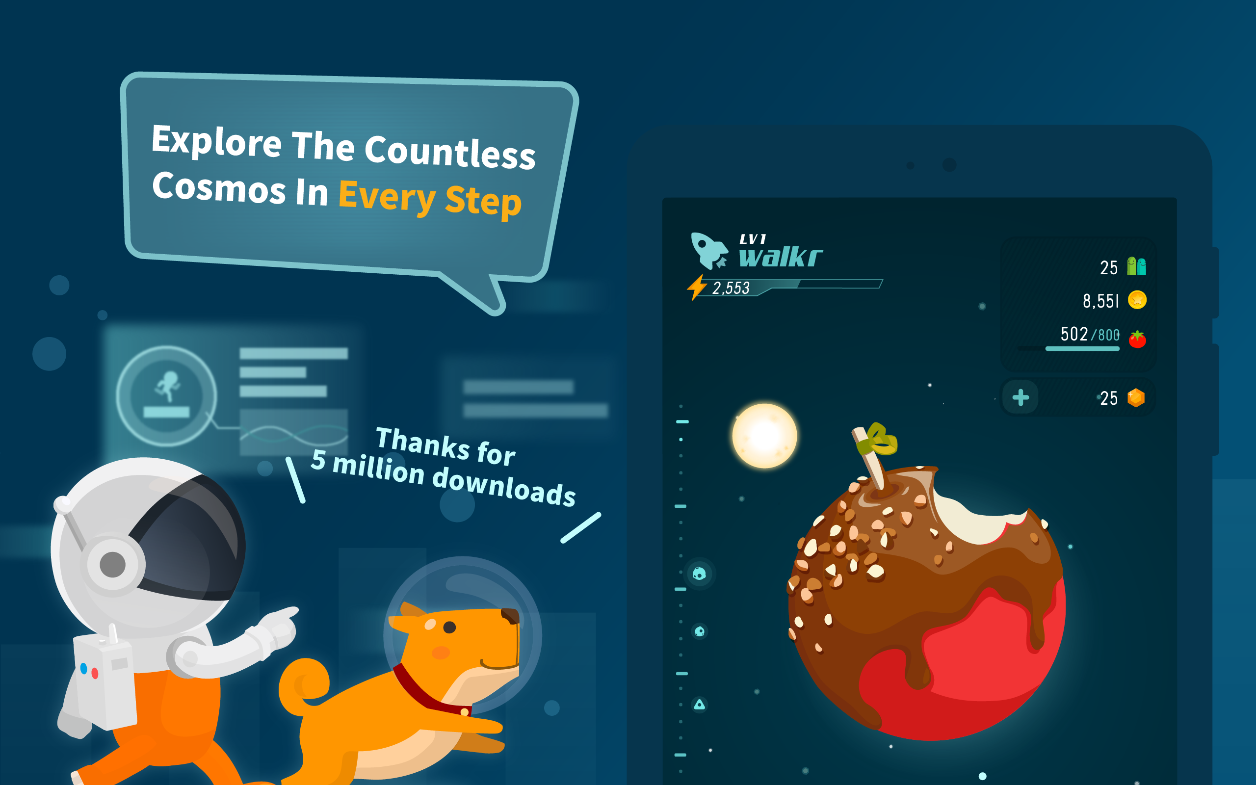 Walkr: Fitness Space Adventure Game Screenshot