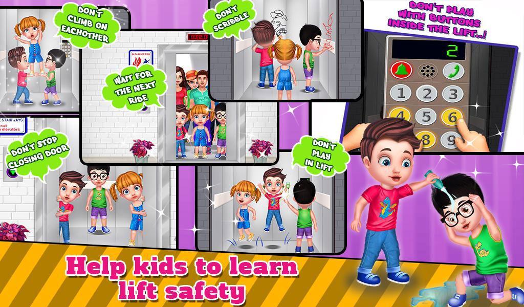 Lift Safety For Kids Games screenshot game