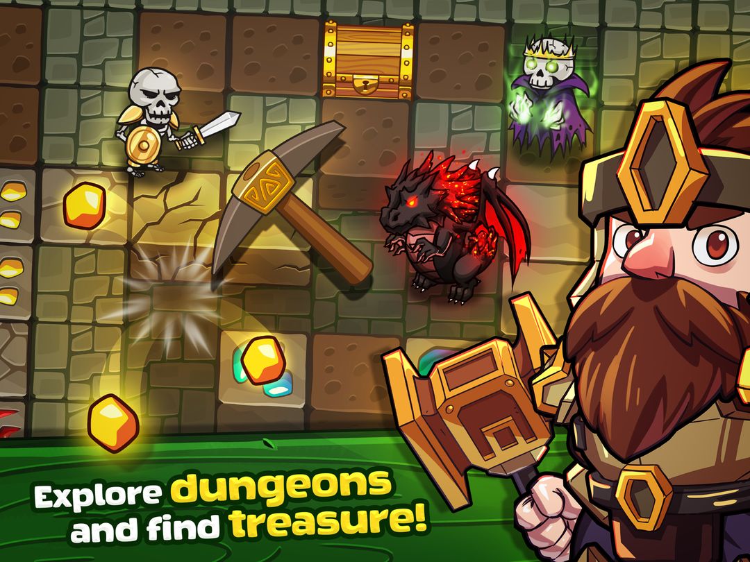 Mine Quest - Crafting and Battle Dungeon RPG遊戲截圖