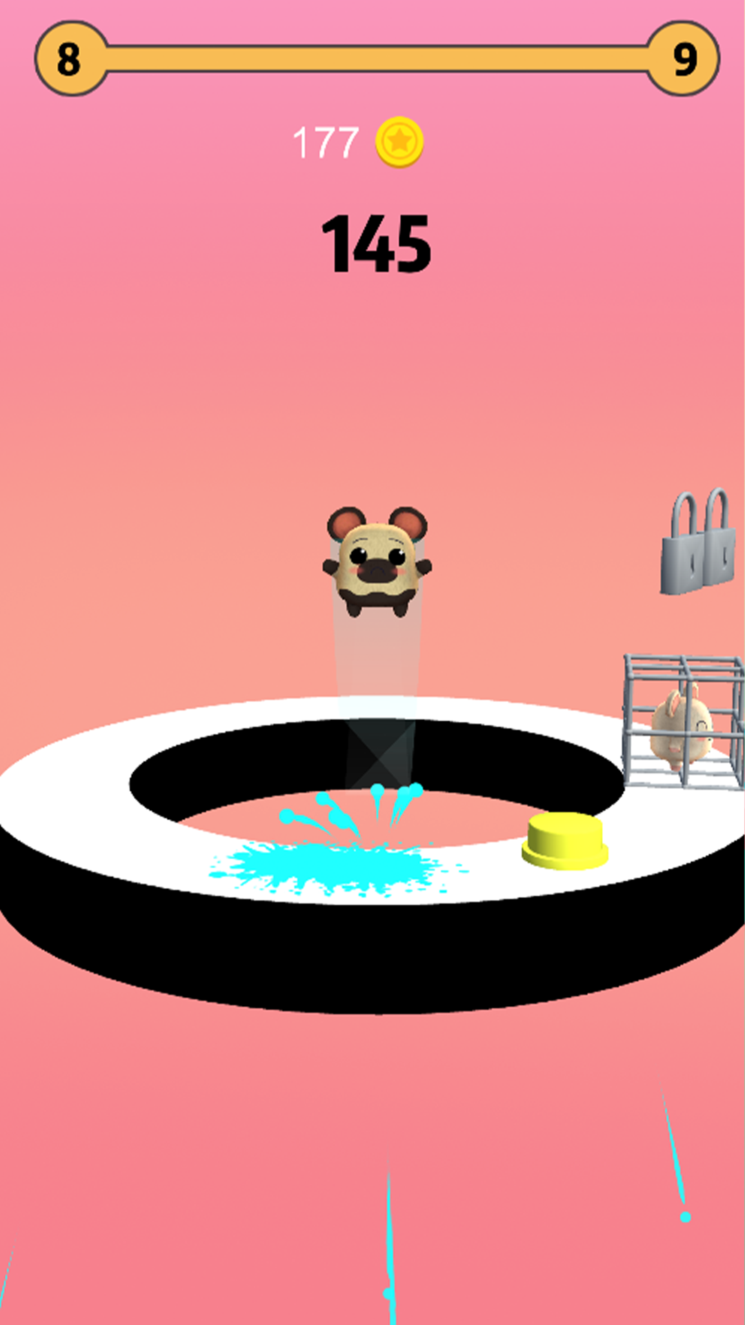 Hamster Rescue - Cute Hamster Drop Helix 3D Games ภาพหน้าจอเกม