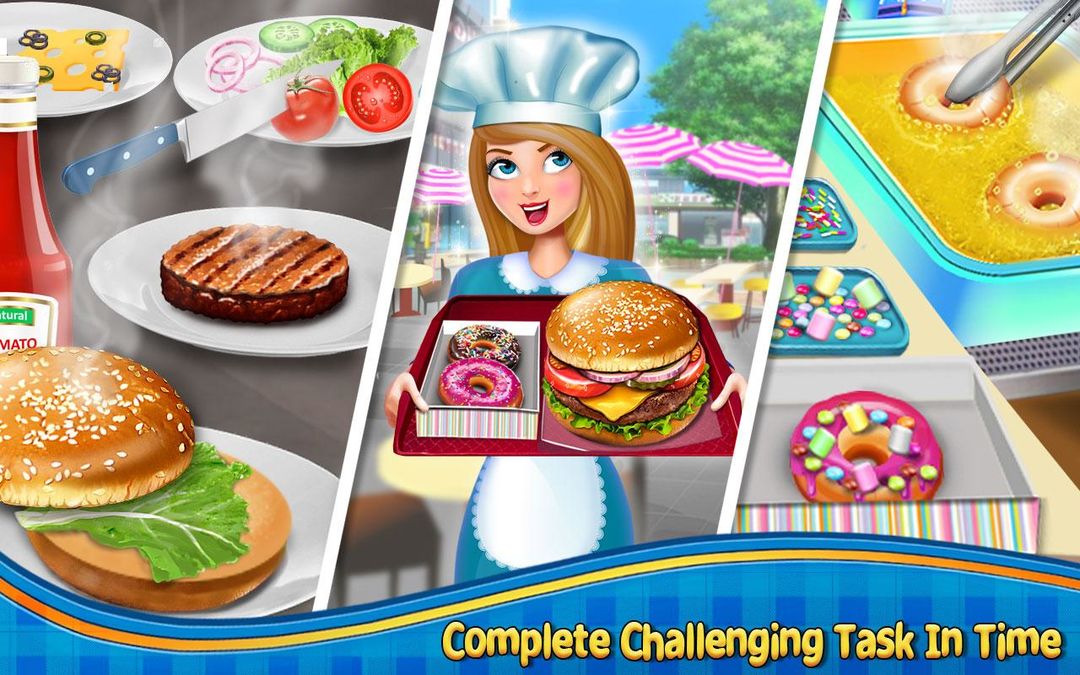 미친 버거 레시피 요리 게임 : 요리사의 이야기 게임 스크린 샷