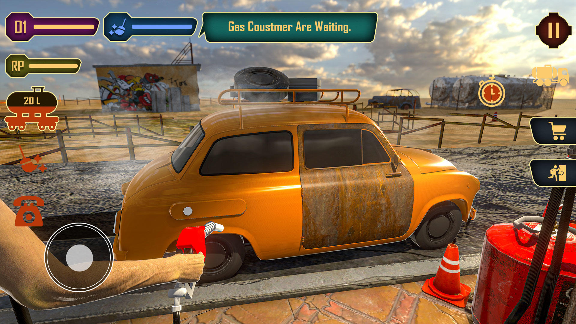 Gas Station Cashier Simulator Game Screenshot