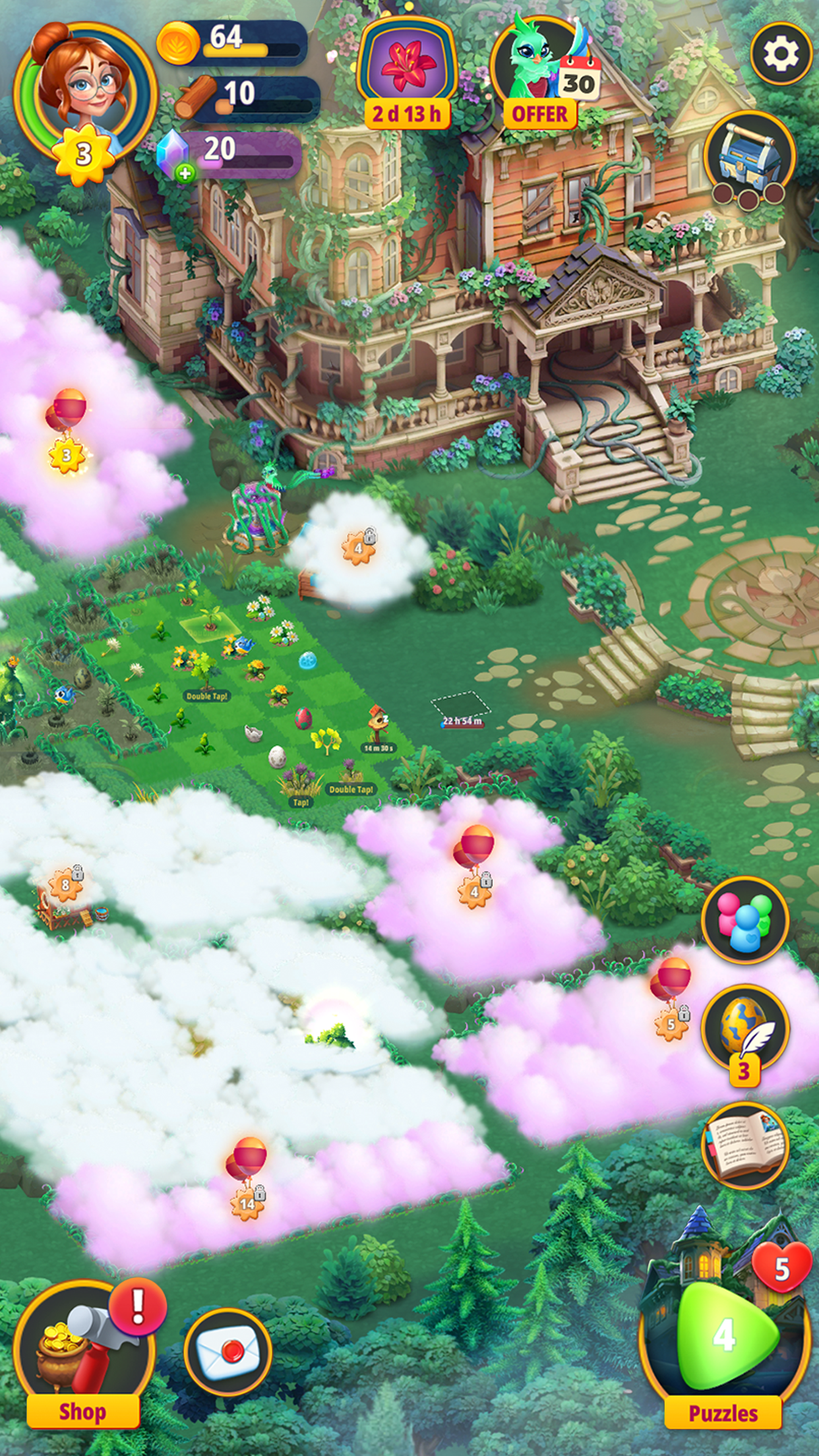 Merge Gardens Game Screenshot