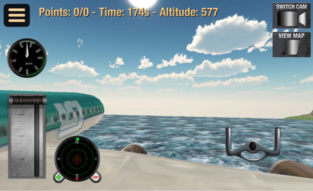 3D 비행기 시뮬레이터 게임 스크린 샷