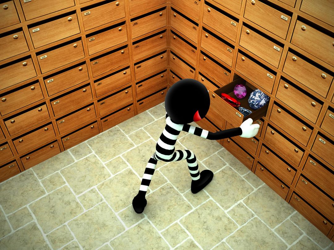 Stickman Bank Robbery Escape遊戲截圖