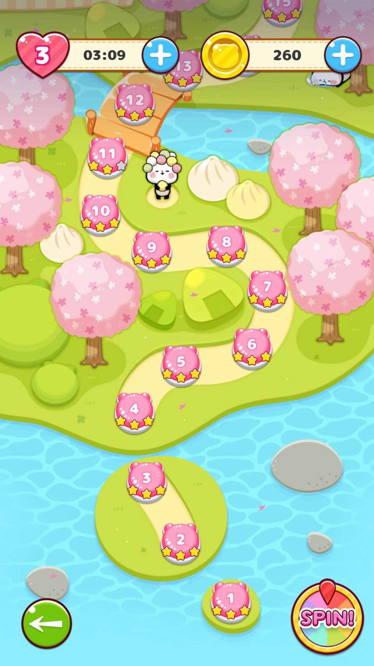 Puzzle Tours MOCHI MOCHI PANDA Game Screenshot