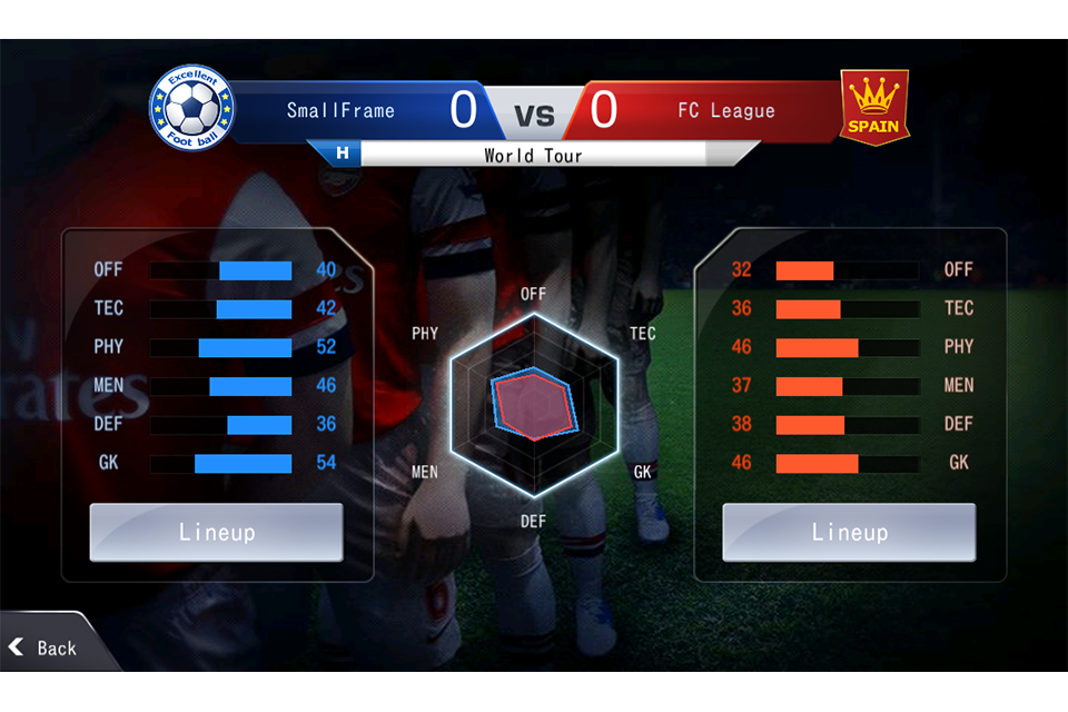 LINE Football League Manager 遊戲截圖