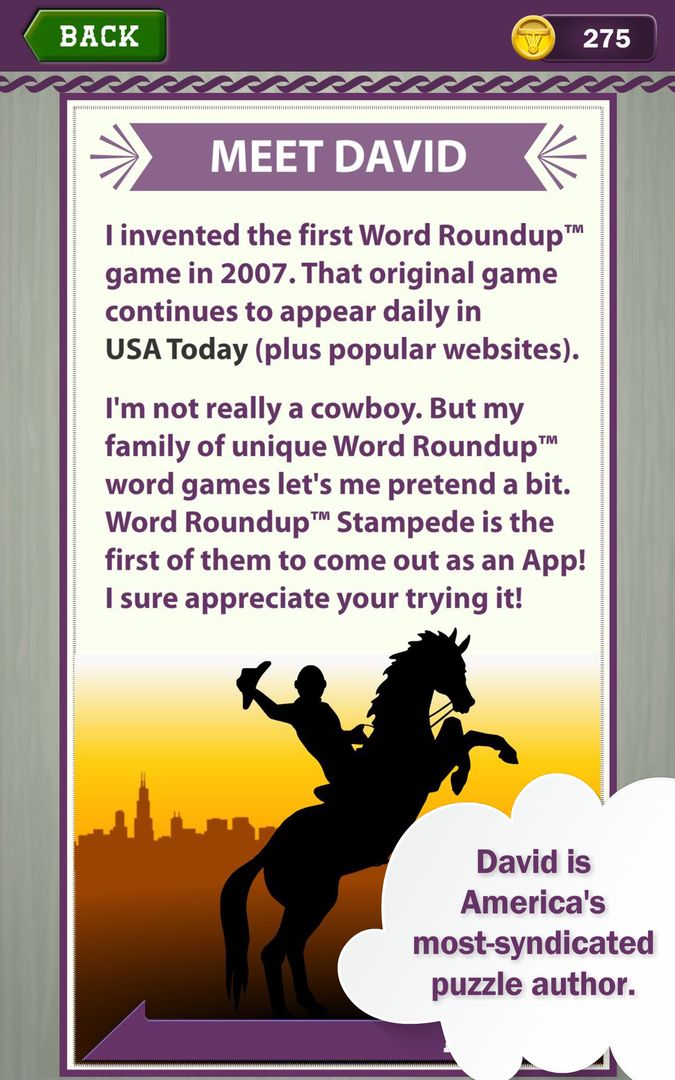 Screenshot of Word Roundup Stampede - Search