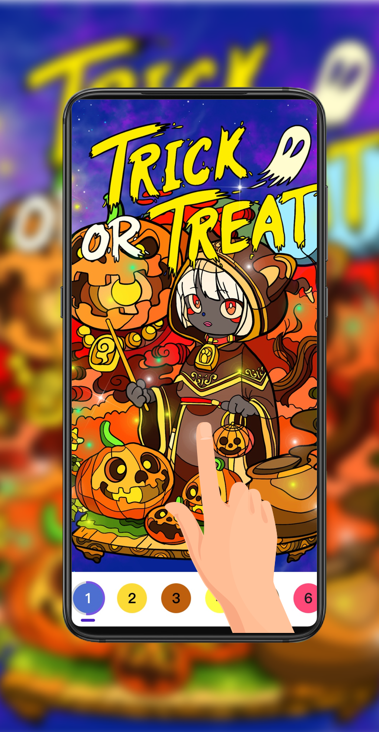 Halloween Witches：Color Master 게임 스크린샷