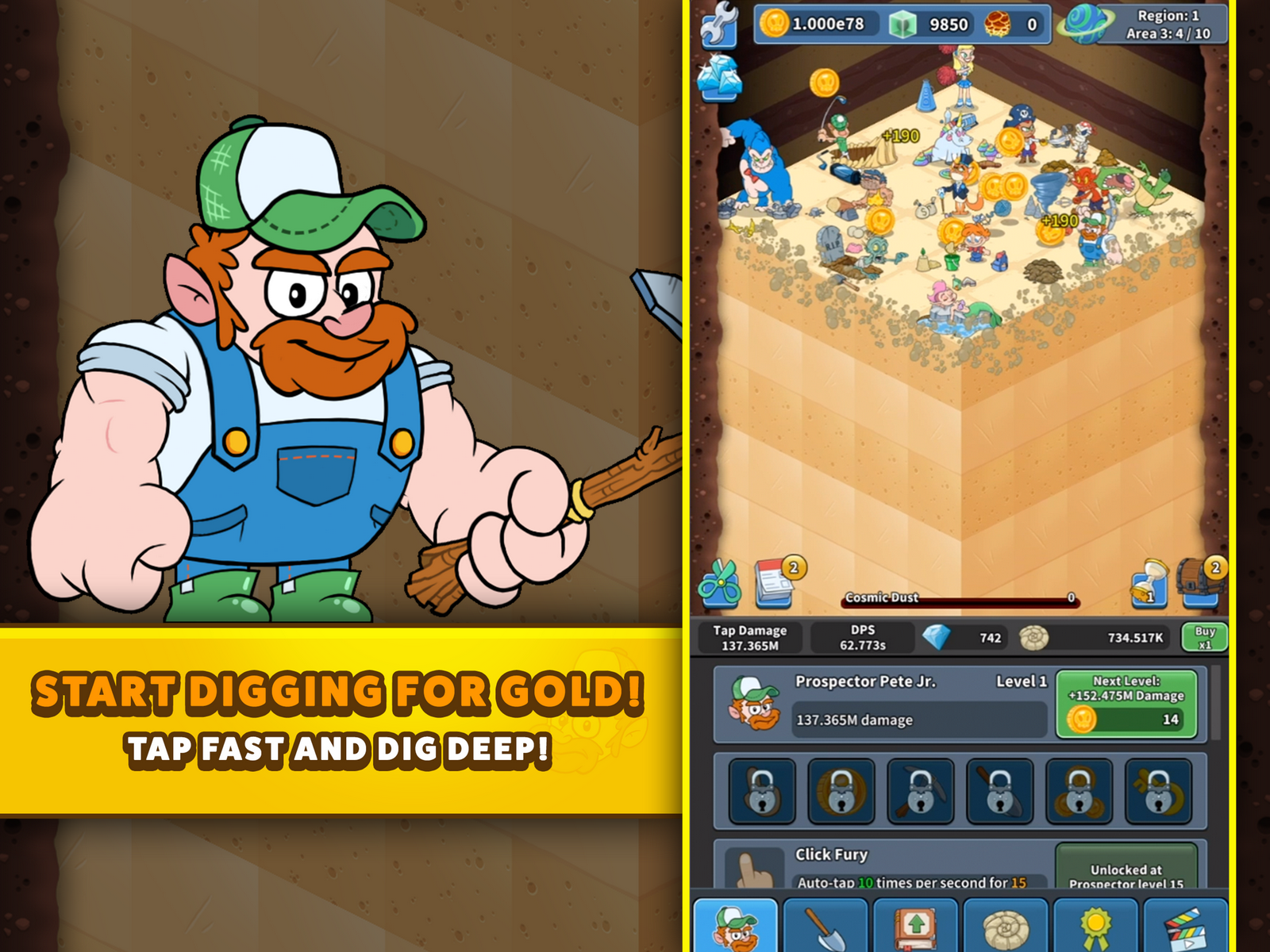 Tap Tap Dig 2: Idle Mine Sim Game Screenshot