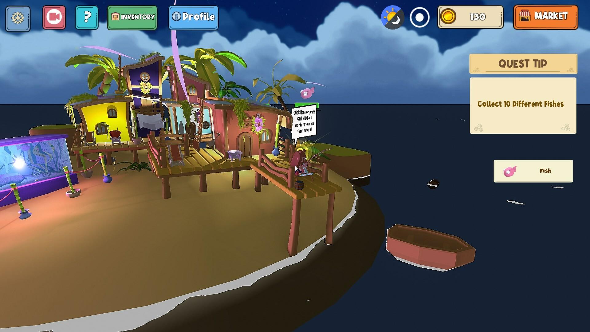 Cozy Island Idle 게임 스크린 샷