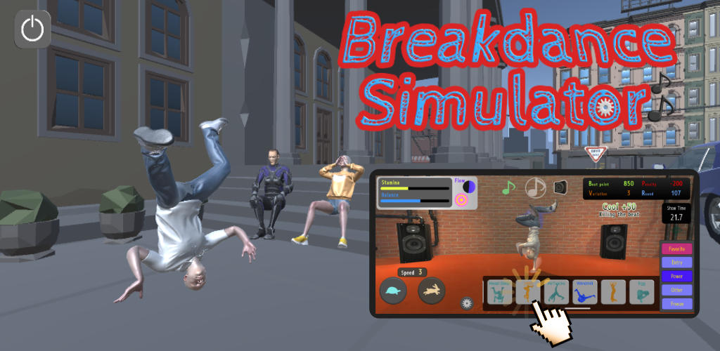 Screenshot of the video of Breakdance Simulator