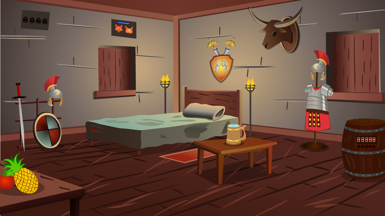 Warrior House Escape 게임 스크린샷