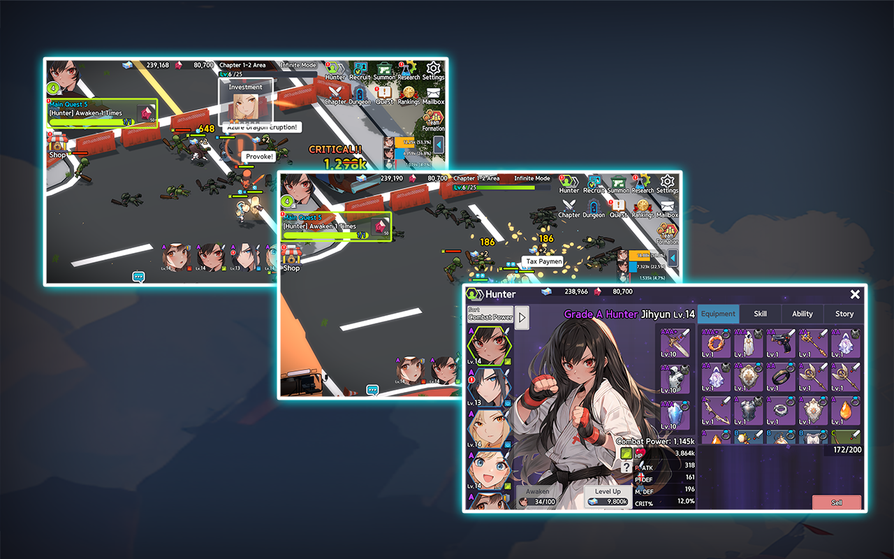 3D Idle RPG: Hunter Party Game Screenshot