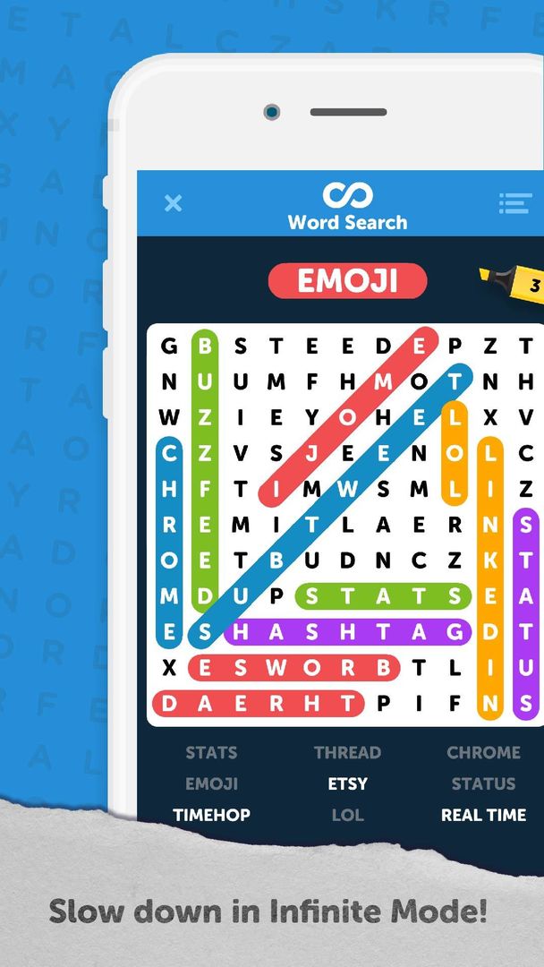 Screenshot of Infinite Word Search Puzzles