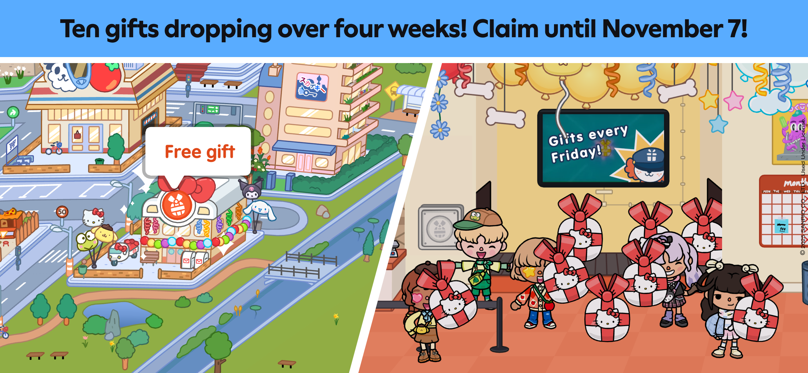 Cuplikan Layar Game Toca Boca World x Hello Kitty