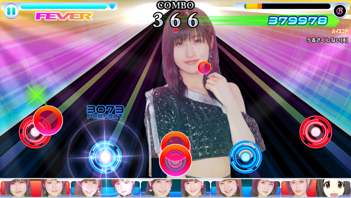 Скриншот игры ハロプロタップライブ