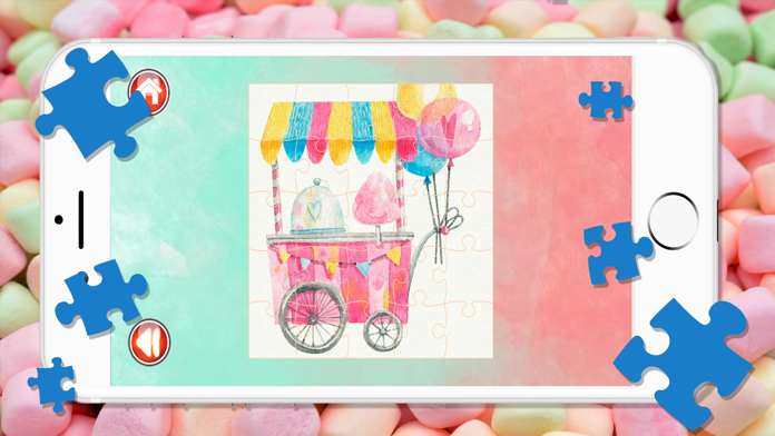 Cute Candy Sweet & Jelly Jigsaw Puzzle ゲームのスクリーンショット