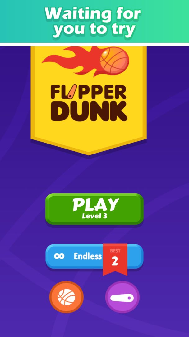 Flipper Shoot เกมบาสเก็ตบอล Dunk ฟรี ภาพหน้าจอเกม