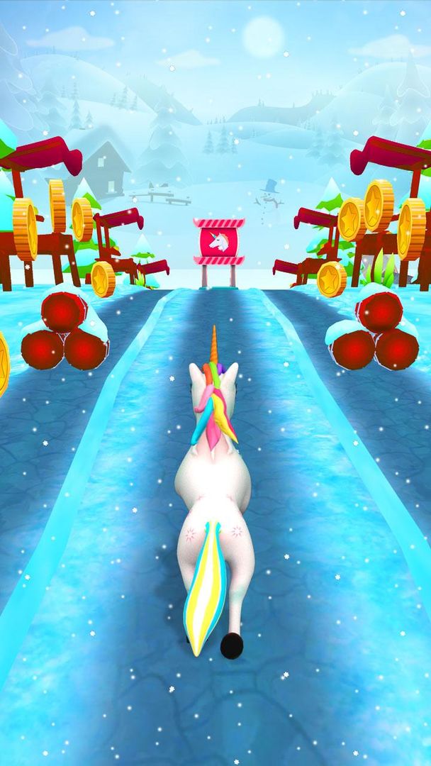 Unicorn Running Game - Fun Run ภาพหน้าจอเกม
