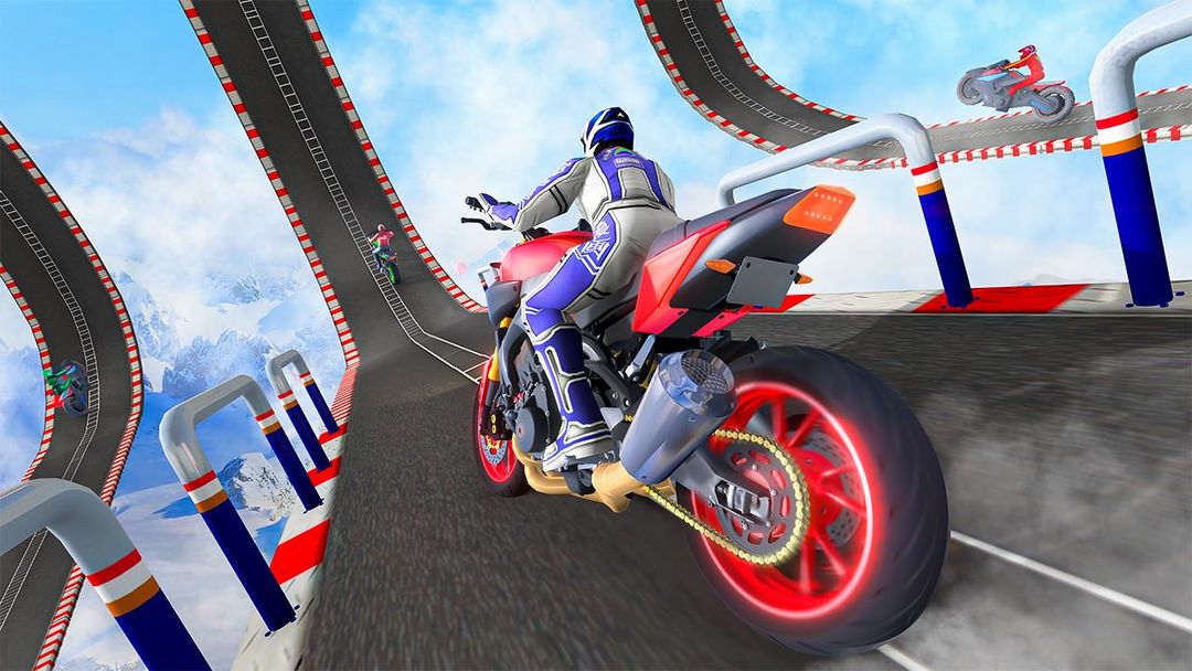 Screenshot of Racing Moto Bike Stunt : Impossible Track Game