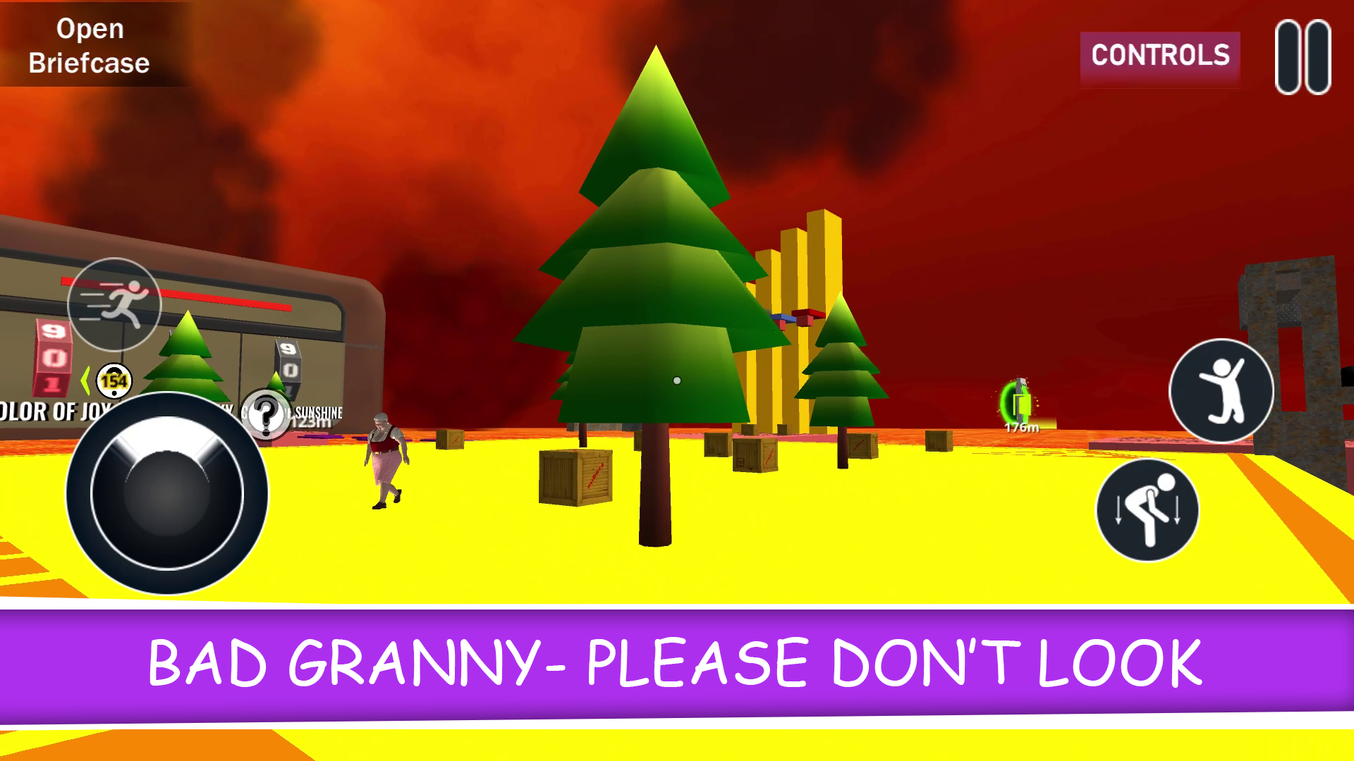 Bad Granny Parkour: Lava Floor Game Screenshot