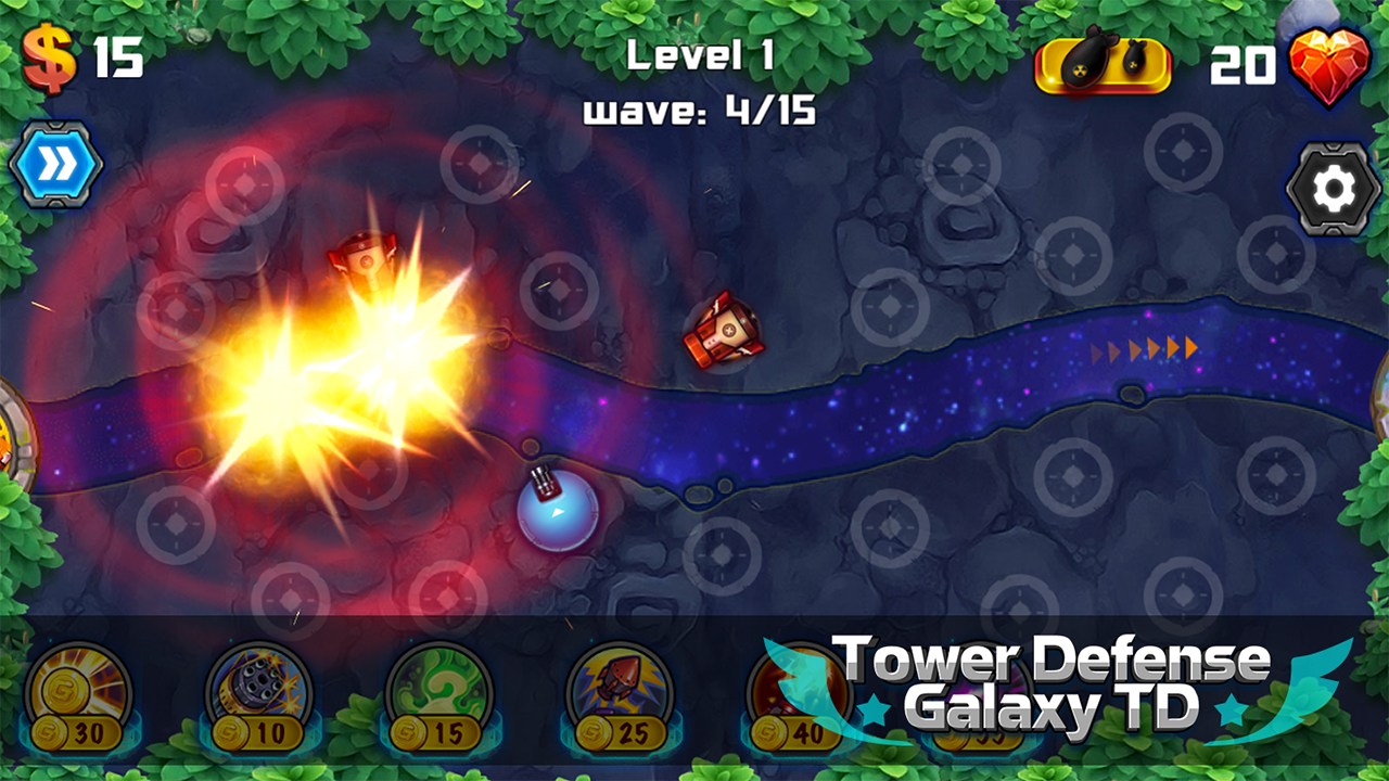 Tower Defense: Galaxy TD Game Screenshot