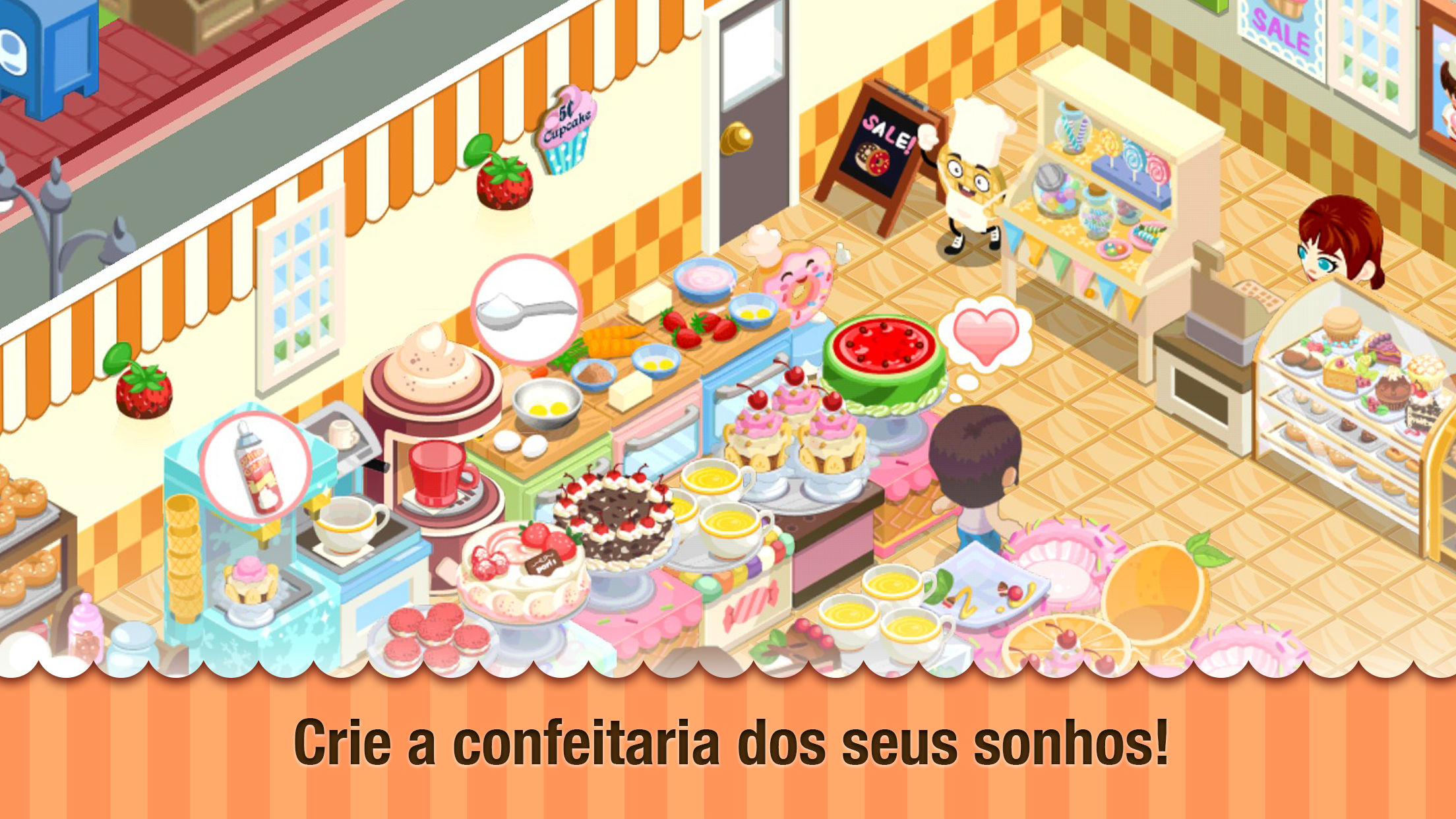 Captura de Tela do Jogo Bakery Story: Valentines Day