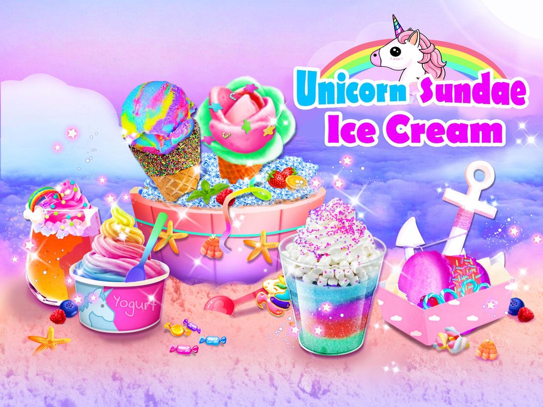 Unicorn Ice Cream Sundae - Ice遊戲截圖
