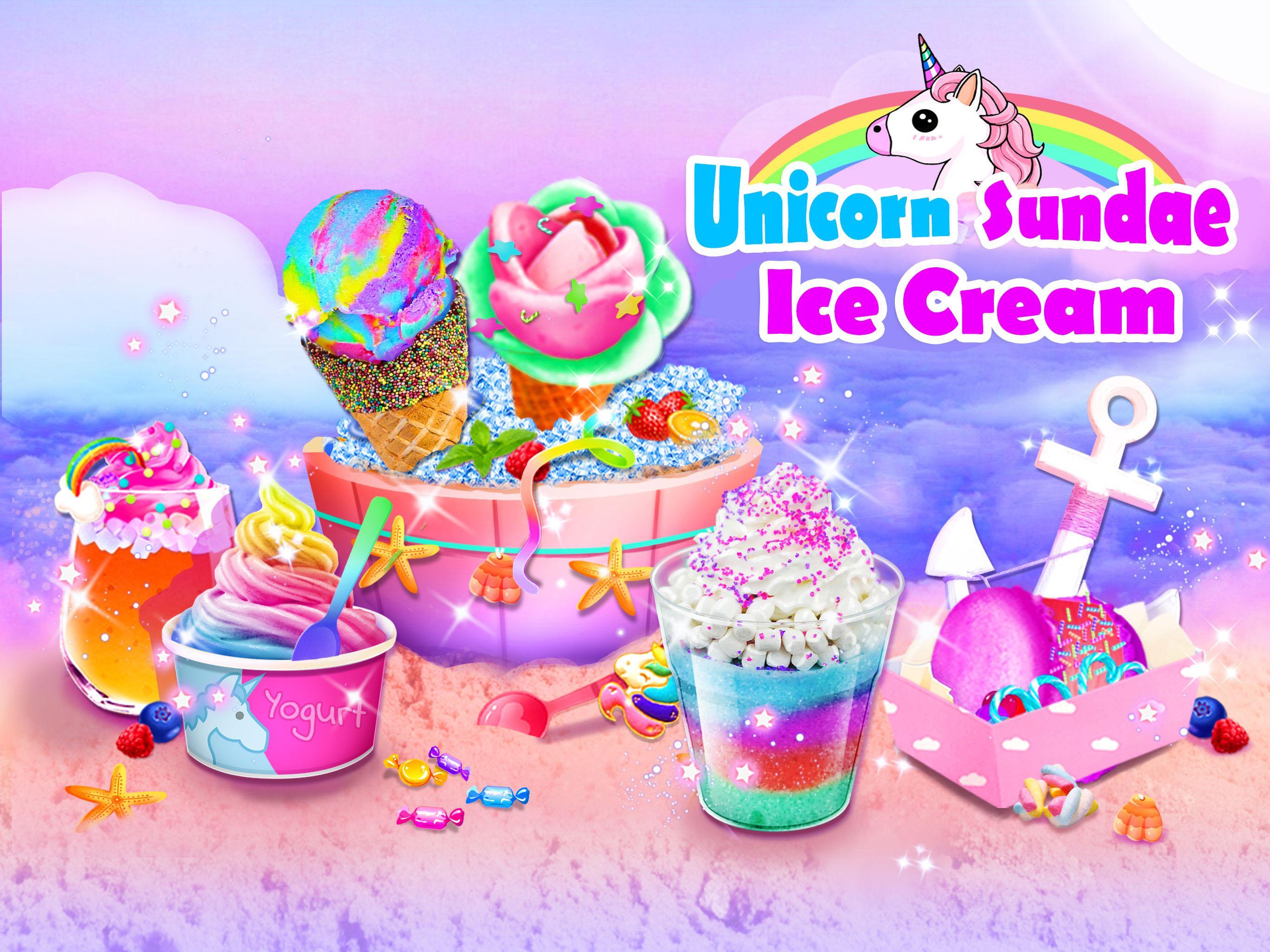 Unicorn Ice Cream Sundae - Ice Game Screenshot