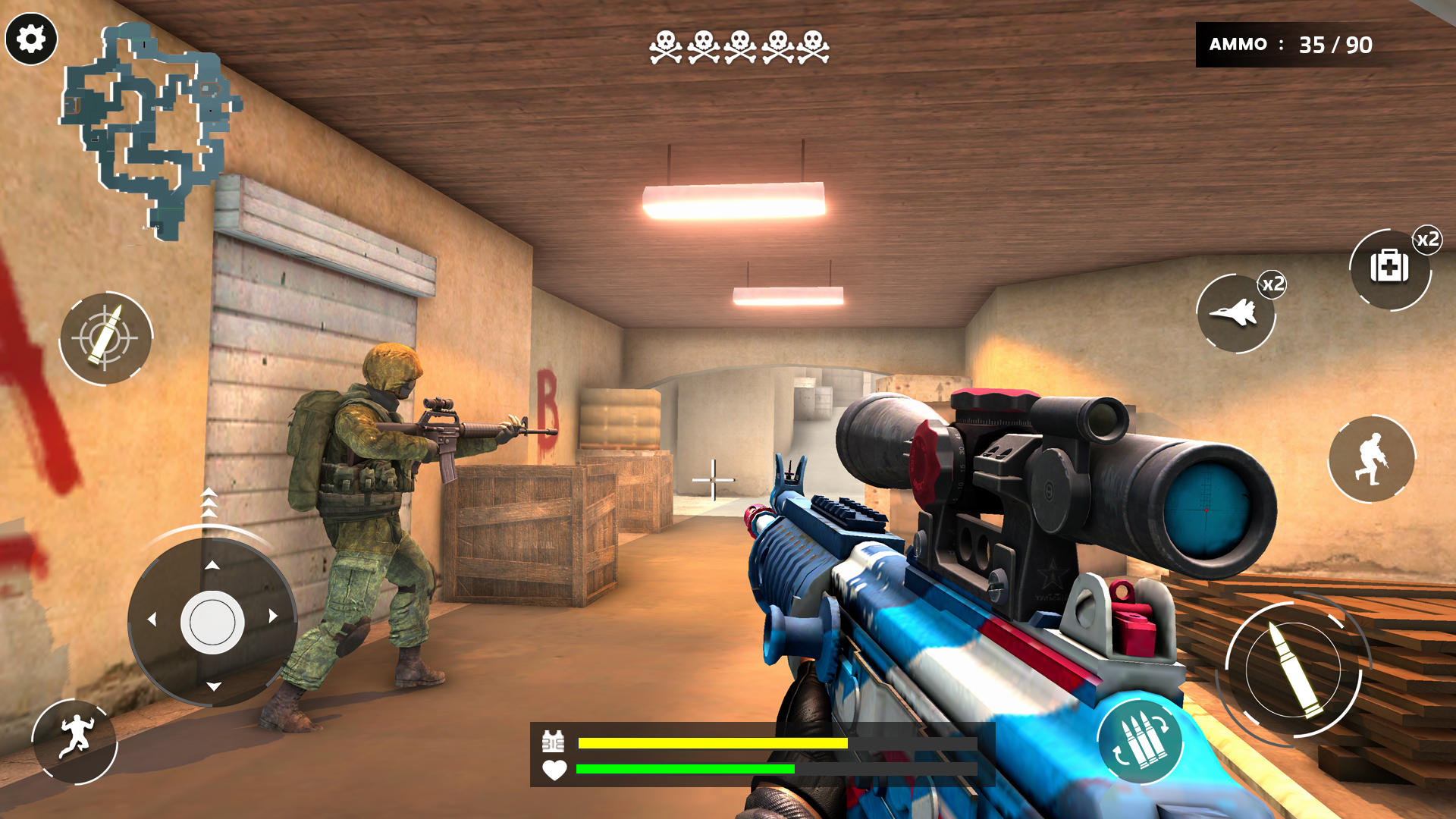 Gun strike: Free Offline FPS 3D Real Sniper Gun shooting Game