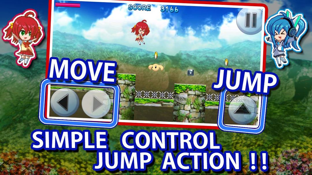 Screenshot of Double Jump Ringo Run Action