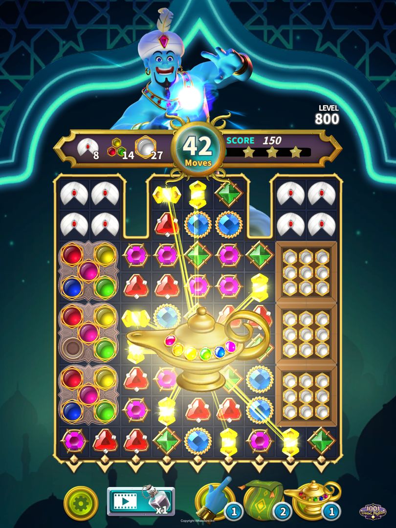1001 Jewel Nights-Match 3 Puzzle ภาพหน้าจอเกม
