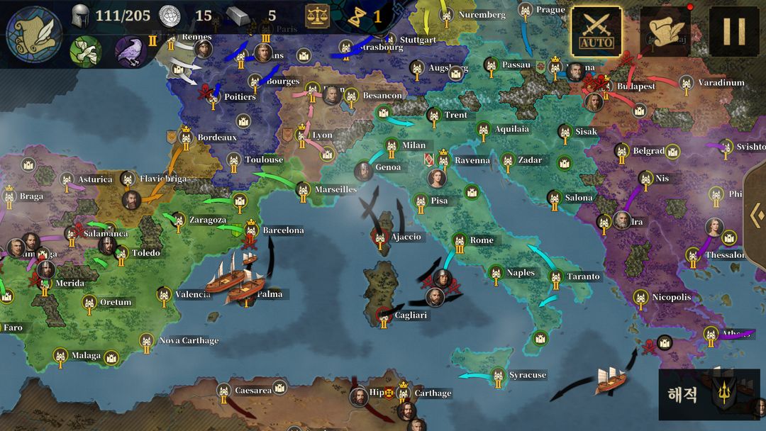 유럽전쟁7: 중세기 게임 스크린 샷