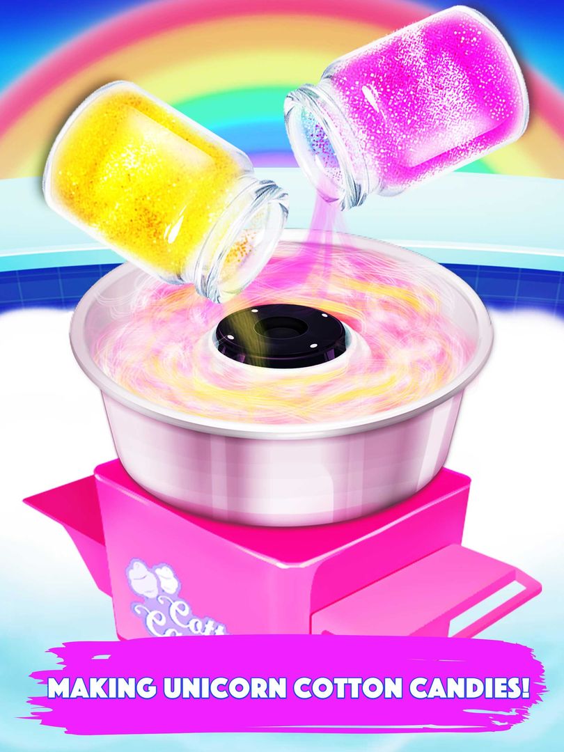 Unicorn Cotton Candy - Cooking Games for Girls screenshot game