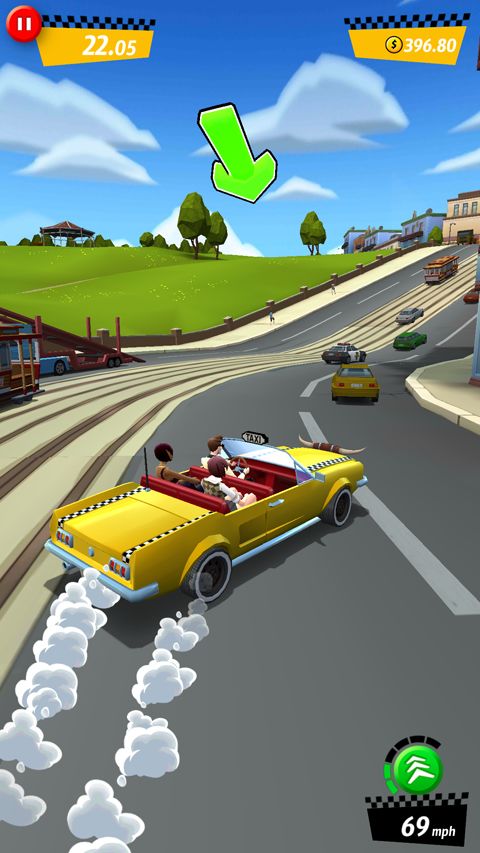 Crazy Taxi™ City Rush 게임 스크린 샷