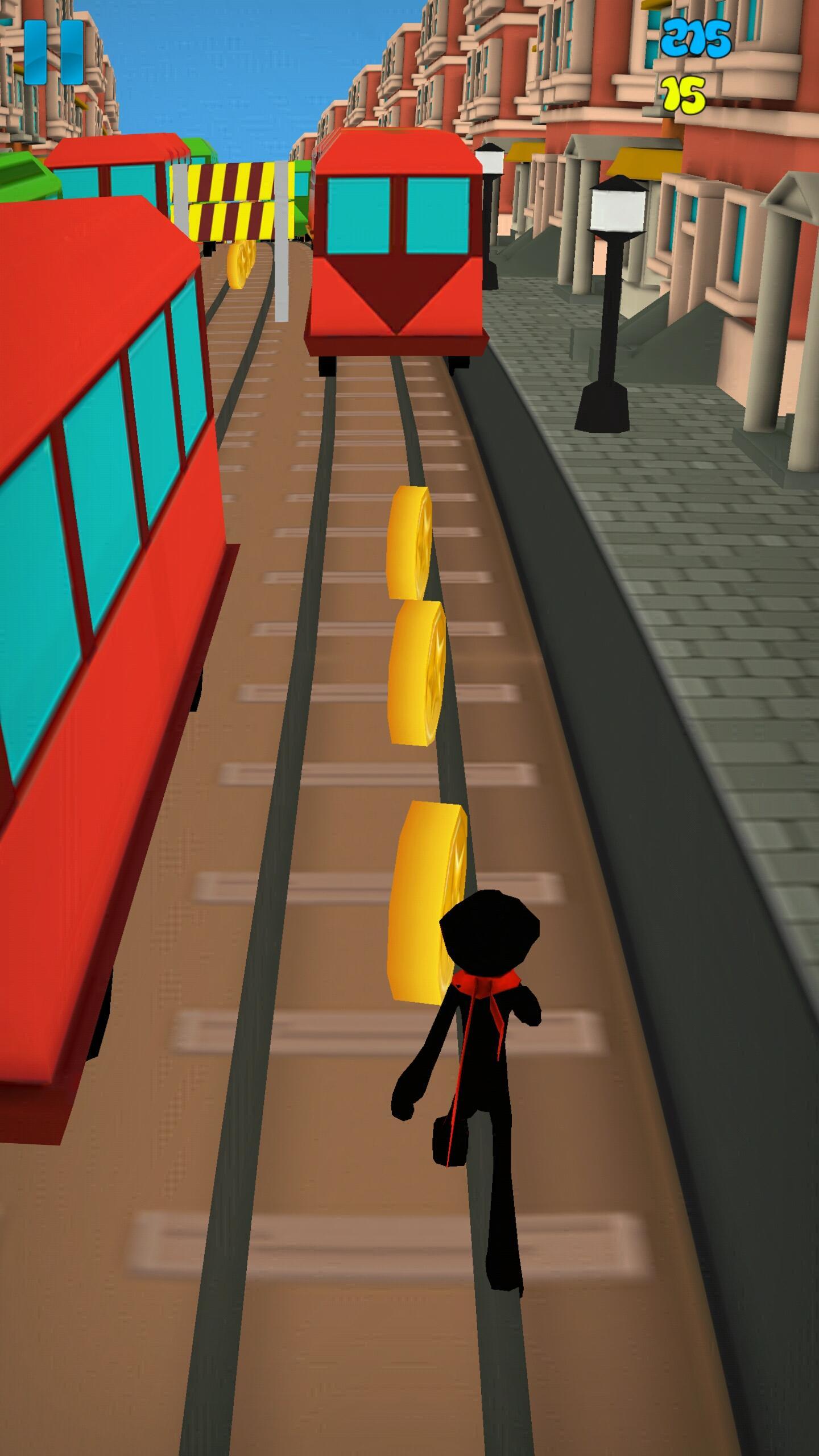 Screenshot of Stickman Subway Runner - City Surf