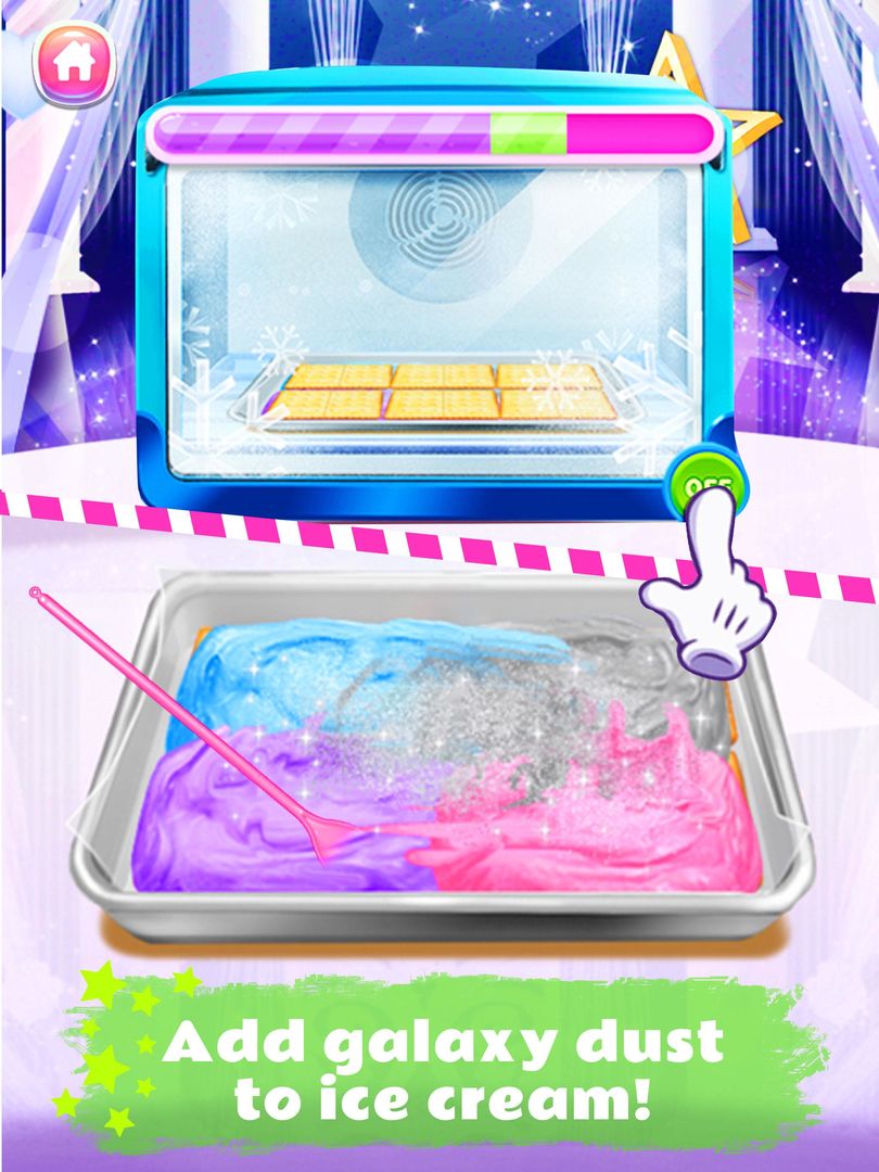 Screenshot of Rainbow Unicorn Ice Cream Sandwich - Cooking Games