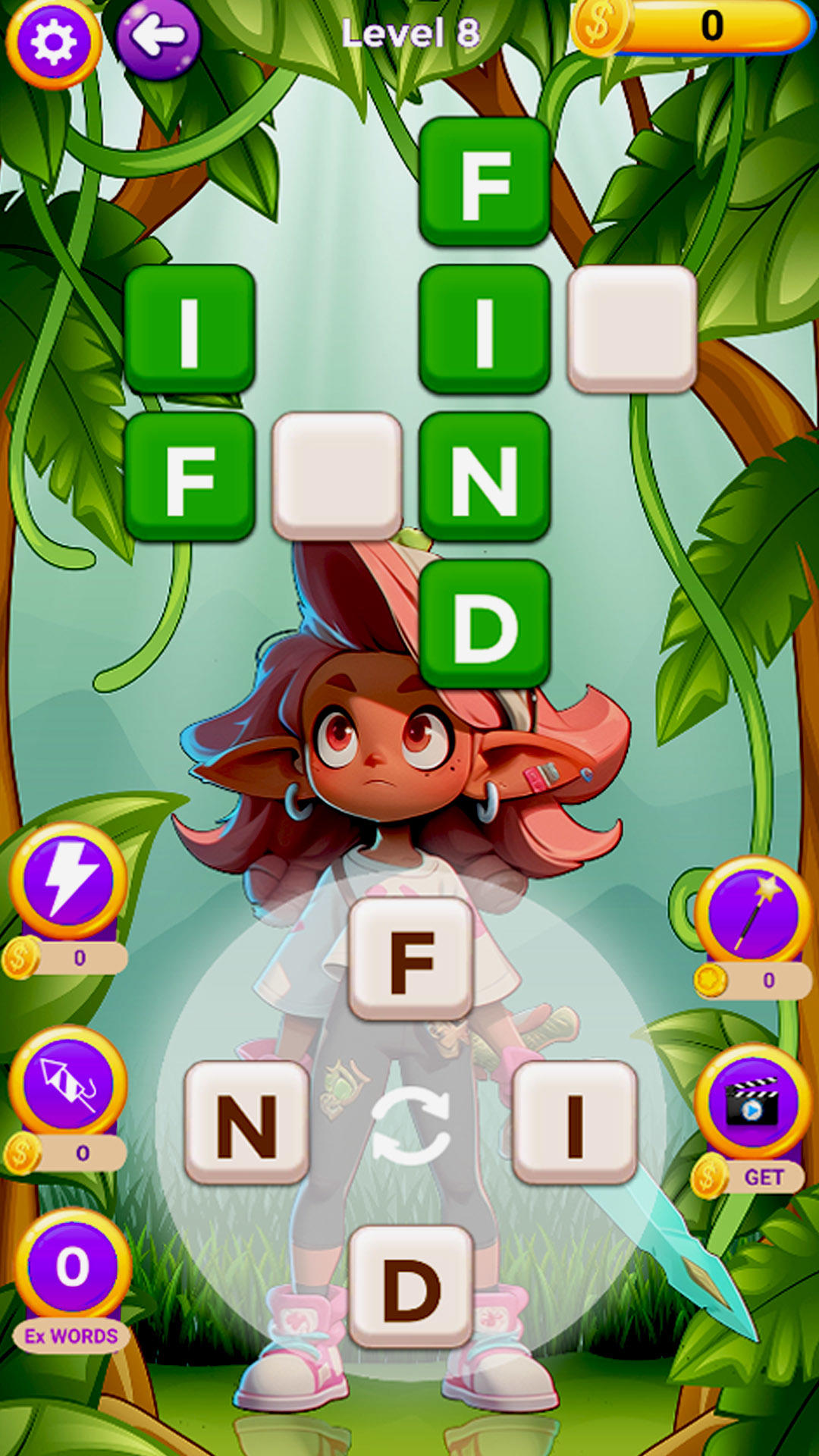 Word Puzzle: Jungle Cross Word Game Screenshot