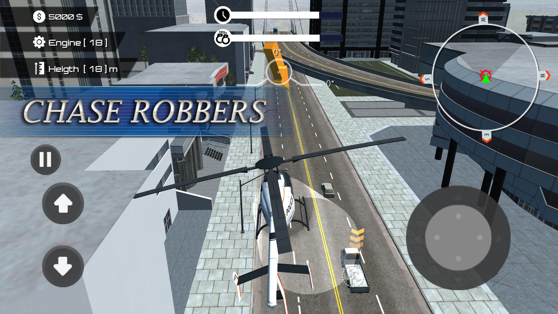 Captura de Tela do Jogo City Police Helicopter Chase