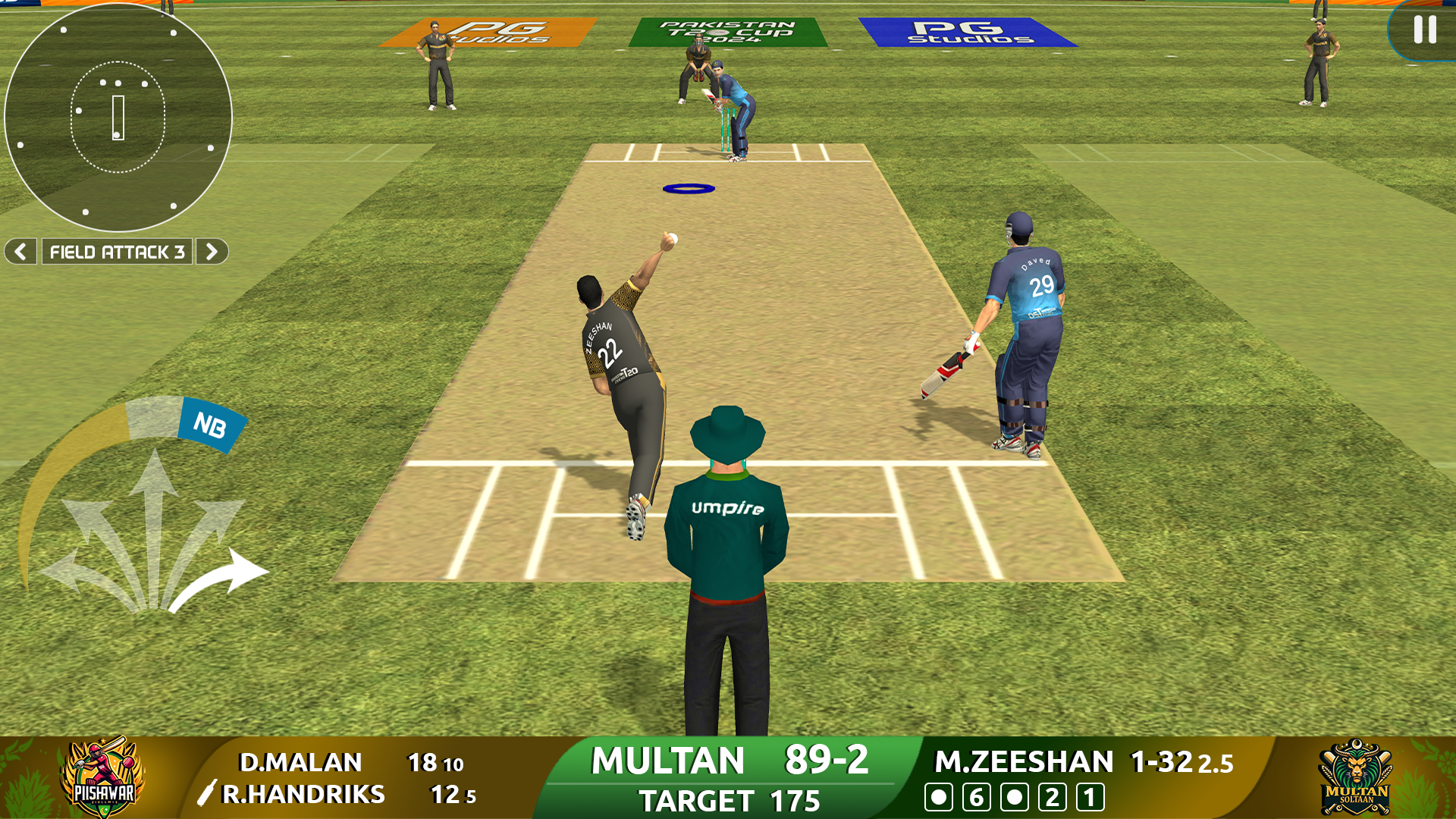 Cricket Game: Pakistan T20 Cup ภาพหน้าจอเกม
