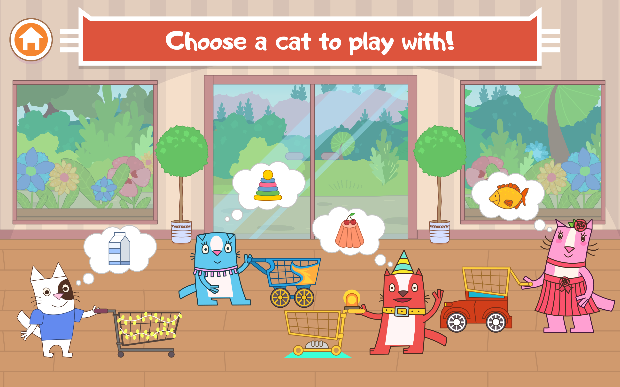 Captura de Tela do Jogo Cats Pets: Store Shopping Games For Boys And Girls