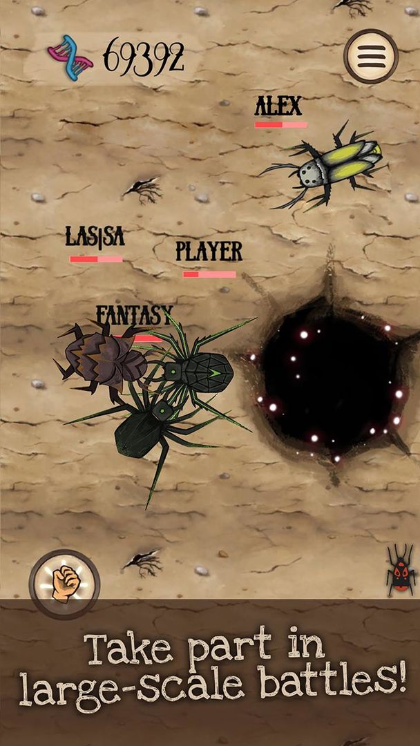 Screenshot of Insect.io spore bug's life