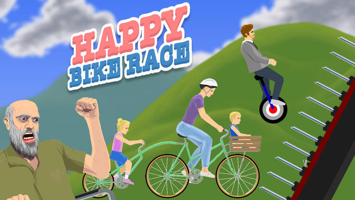Screenshot 1 of 행복한 외발자전거: Crazy Climb Wheels Hill Bike Race 