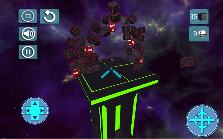 Shoot down the cubes 3D - Space Ball Shooter Game Screenshot