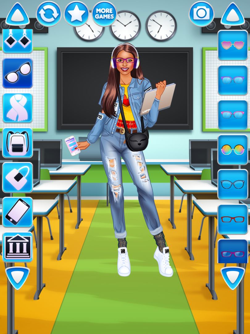 高中女生換裝遊戲：時尚服裝設計和打扮遊戲遊戲截圖