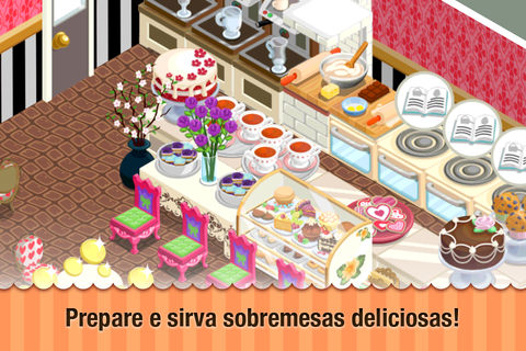Captura de Tela do Jogo Bakery Story: Cats Cafe