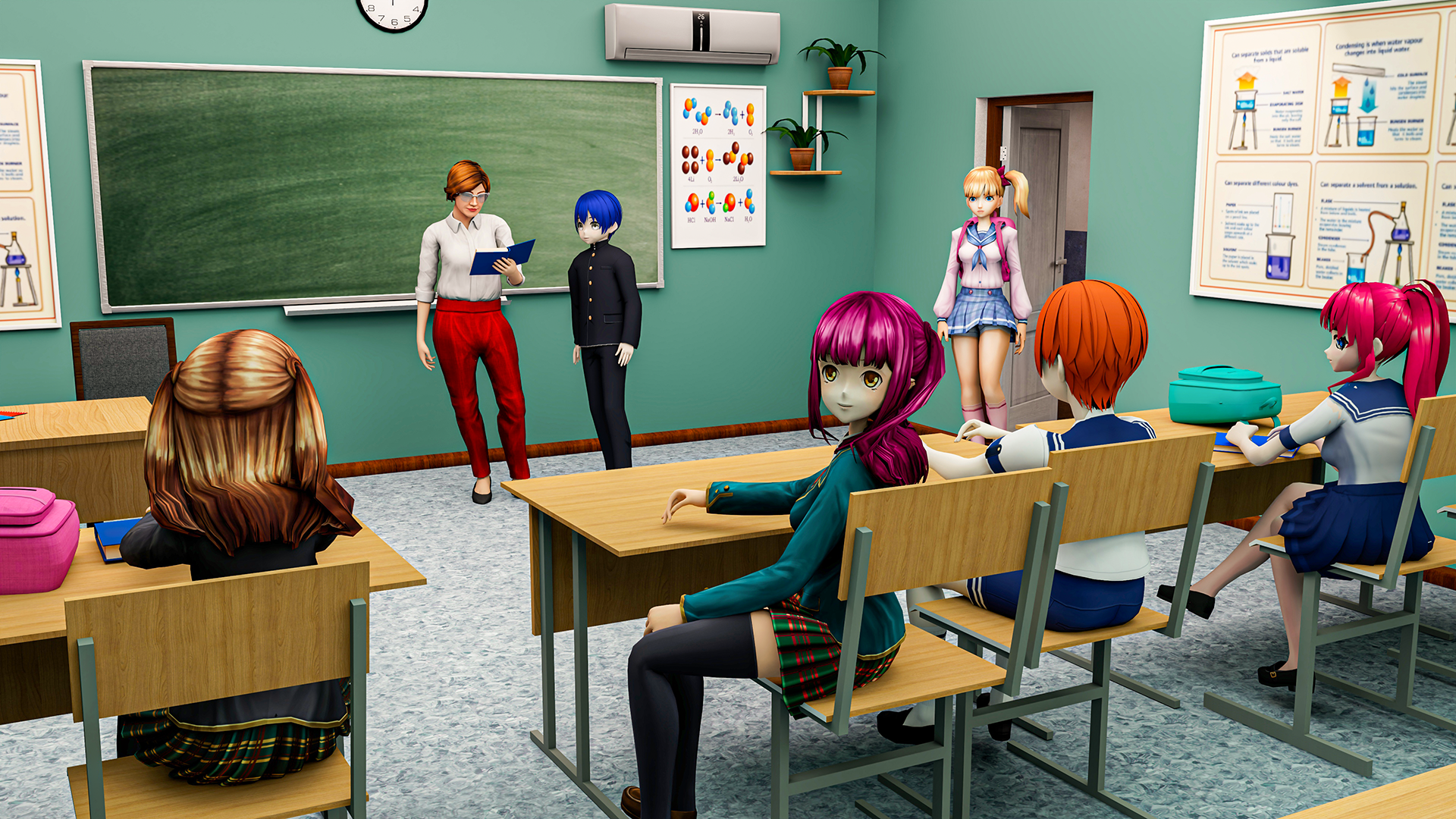 Anime High School Love Story 1 Game Screenshot