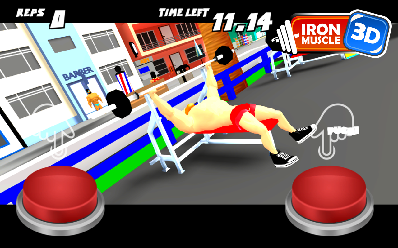3D bodybuilding fitness game - Game Screenshot