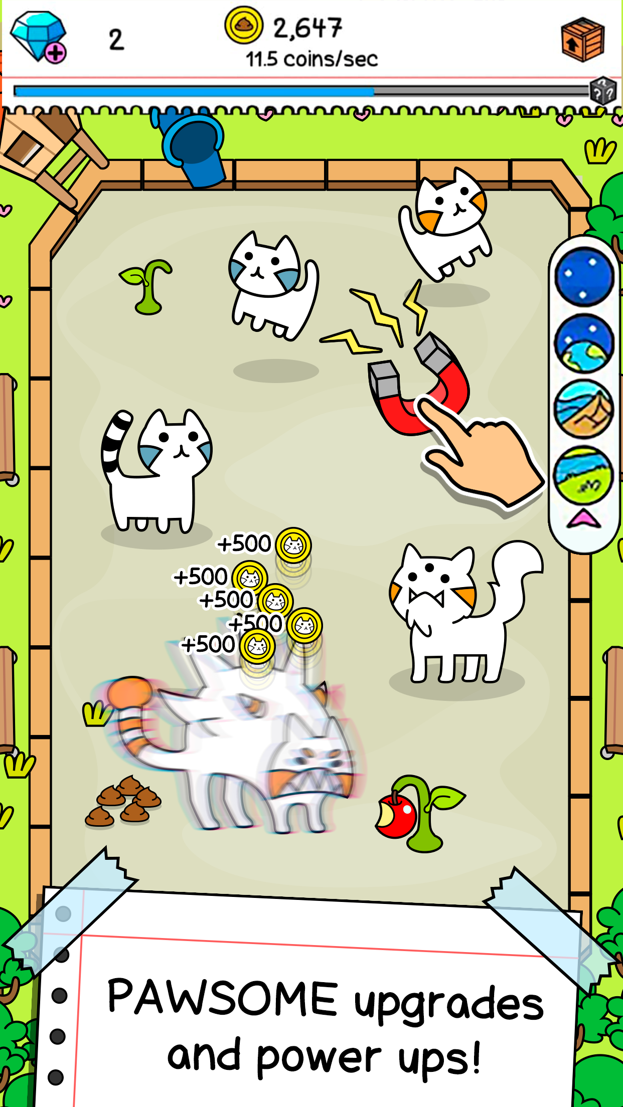 Screenshot of Cat Evolution: Merge Animals